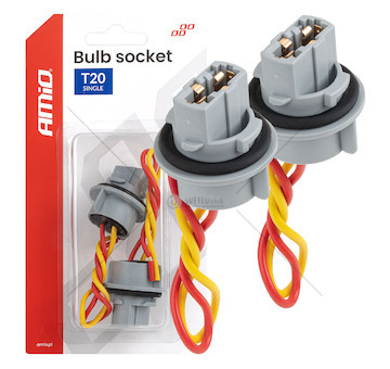 Objímka žárovky T20 LED 12V W21W WY21W W3x16d 7440 T20 2 ks AMiO-04833