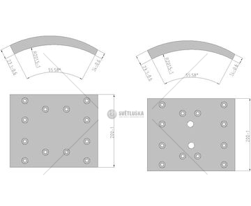 Obložení brzdové 19116.0 fomar 200x410 iveco trakker 0169750_A