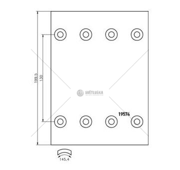 Obložení brzdové 19574.1 textar 200x302 pn bpw sn 3020, kaessbohrer 0015868_A