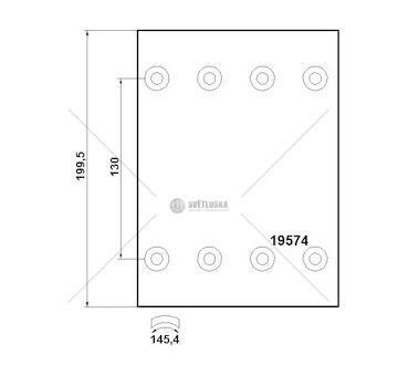 Obložení brzdové 19574.2 textar 300x200 bpw nh6008/nh 0041785_A