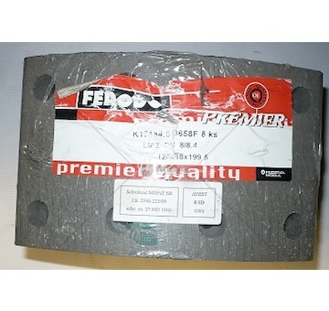 Obložení brzdové FERODO 120x18x184 LIAZ před. - sada
