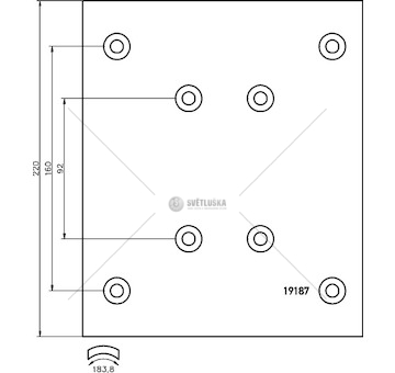 Obložení brzdové RVI 19187 NOM. TEXTAR 19187/18,5TEX