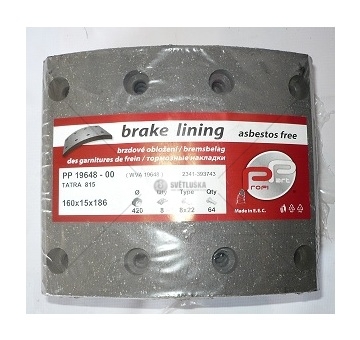 Obložení brzdové vrtané 160x15mm - SADA 8ks - ProfiParts