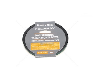 Oboustranná montážní PE páska černá Tecmaxx 14-065