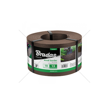 Obruba záhonů WOOD BORDER, hnědá 130mm x 2.8mm x 10m BRADAS