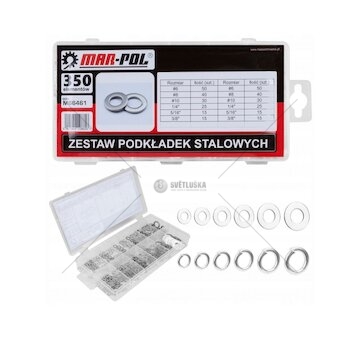 Ocelová podložka, sada 350ks MAR-POL