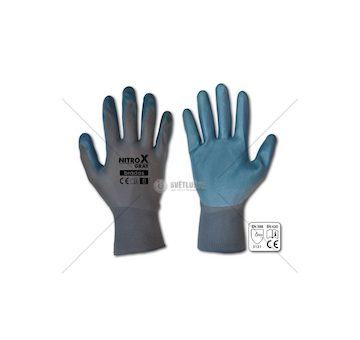 Ochranné rukavice, nitrilové, 10
