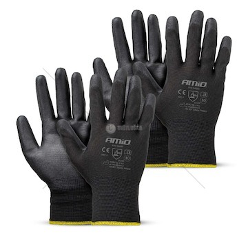 Ochranné rukavice polyuretanové, velikost 10 (2 páry), třída 3131X – AMiO-04633
