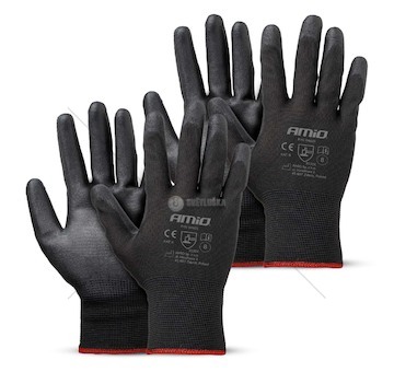 Ochranné rukavice polyuretanové, velikost 8 (2 páry), třída 3131X – AMiO-04631