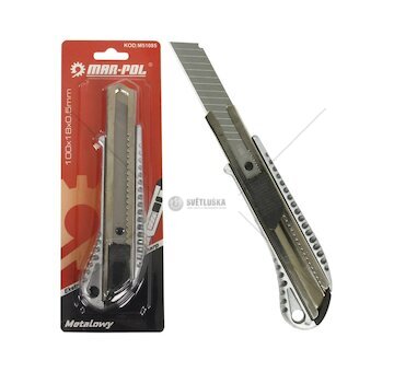 Odlamovací nůž 18 mm, hliníkové tělo - MAR-POL