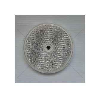 Odrazka 60mm bílá s dírou a rámečkem