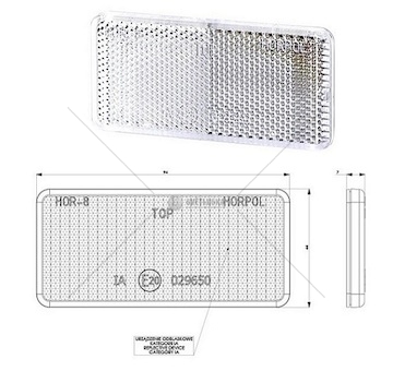 Odrazka bílá 94x44 samolepící 0012649_A