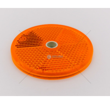 Odrazka kulatá s otvorem oranžová FI61/845