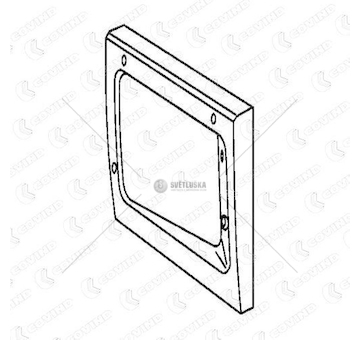 Odrazka obdelníková samolepící žlutá UP60T/Z