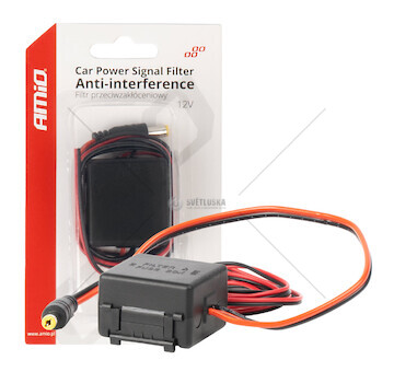 Odrušovací filtr do auta s DC-DC meničem 12/24V-12V AMiO-04101