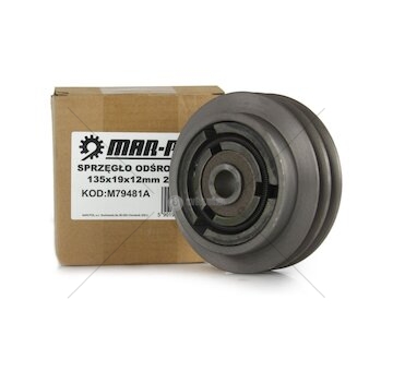 Odstředivá spojka 135x19 mm, perodrážka, 2-řemen MAR-POL