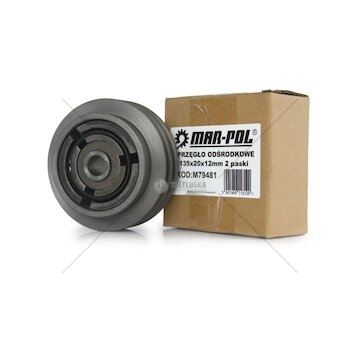 Odstředivá spojka 135x20mm, perodrážka, 2-řemen MAR-POL