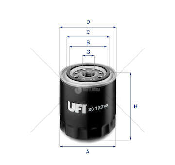 Oil Filter DS11.14/15/34/73/DS14 - 2/3-SE Ufi