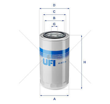 Oil Filter FILTRO OLIO 35C14/S17 50C14/17 Ufi
