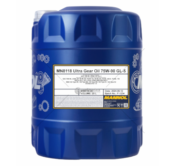 Olej do převodovky GL5 SAE 75W90 20L MANNOL MANNOL MN8118-20