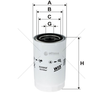 Olejový filtr WIX FILTERS 92095E