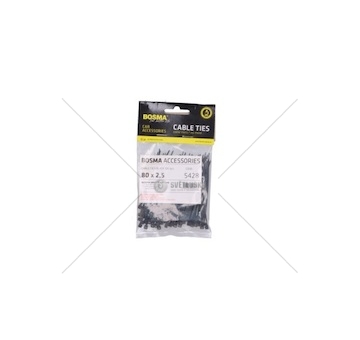 OPASKA PLASTIKOWA 80*2,5 KPL.100S CZARNA BOSMA 5428