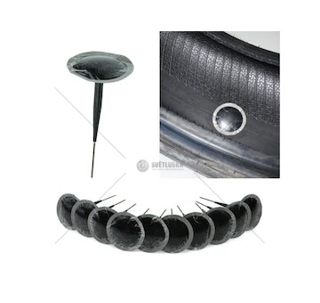 Opravný hříbek se záplatou 4 mm pro pneumatiky sada 10 ks GEKO