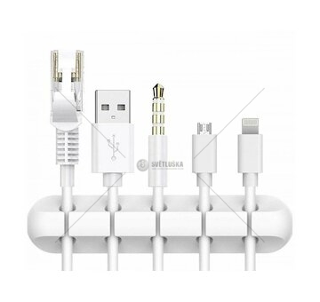 Organizér kabelů bílý