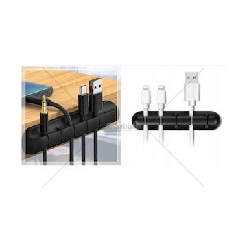 Organizér kabelů, držák na kabely a vodiče, pětimístný KELTIN