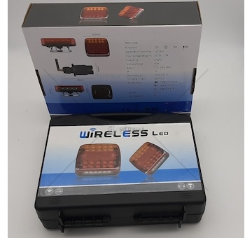 Osvětlení přívěsu bezdrátové magnetické 18-LED 12/24V  - SADA 2ks