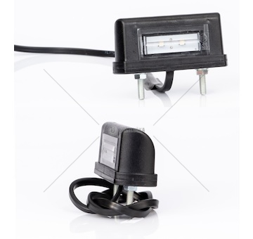 Osvětlení spz boční 12v/24v 2xled, černé, kabel 0,25m 0103740_A