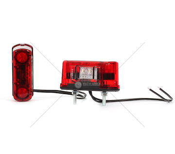 Osvětlení SPZ diodová červená WAS W53/DIODA