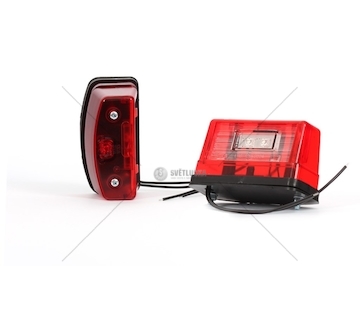 Osvětlení SPZ diodová červená WAS W55/DIODA