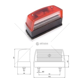 Osvětlení spz ft37/1 boční červené 0066417_A