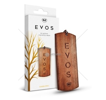 Osvěžovač vzduchu do auta k2 evos samurai, závěsná dřevěná destička v032_A