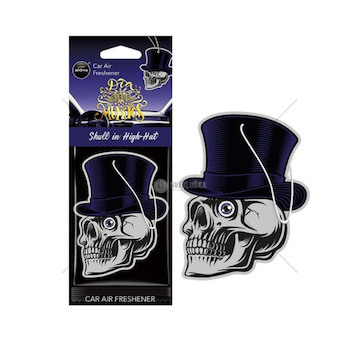 Osvěžovače vzduchu AROMA CAR MUERTOS Skull in Hat Black Oud