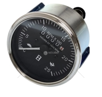 Otáčkoměr s počítadlem motohodin 12V průměr 85mm