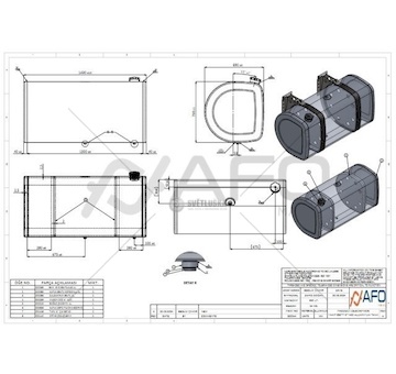 Palivová nádrž Volvo 564L 1430x710x690 900044