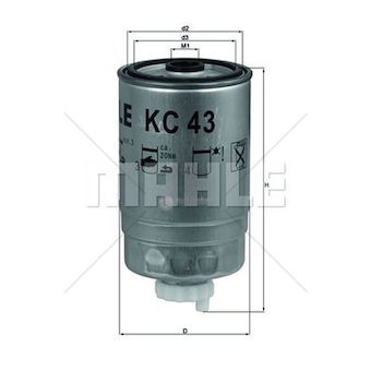 Palivový filtr MAHLE KC 43