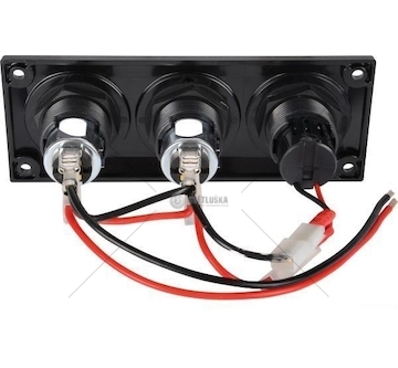 PANEL GNIAZD ZAPALNICZKI I USB 12/24V HERTH 51306872