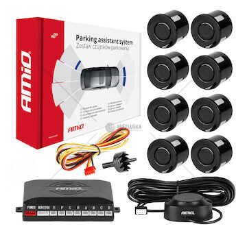 Parkovací asistent Buzzer 8 senzorů černé