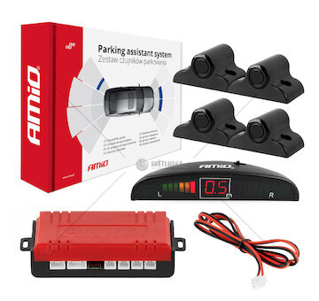 Parkovací asistent LED 4 senzory černé 19mm TRUCK