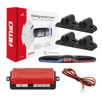 Parkovací asistent LED 4 senzory černé 19mm TRUCK