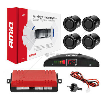 Parkovací asistent LED 4 senzory černé GOLD 18mm