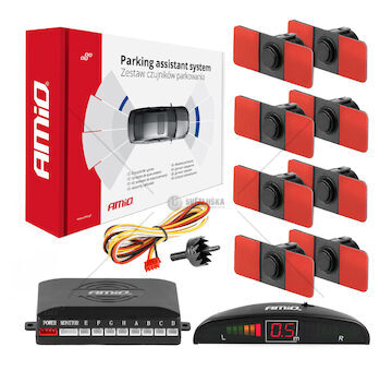 Parkovací asistent LED 8 senzorů černá vnitřní 16,5mm