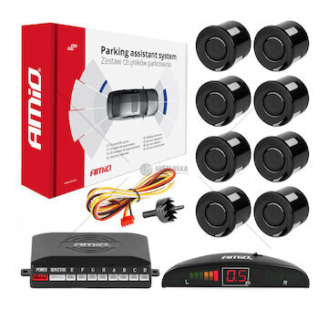 Parkovací asistent LED 8 senzorů černé