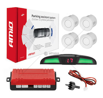 Parkovací asistent LED COB 4 senzory bílé