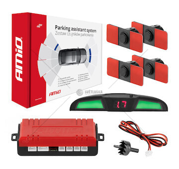Parkovací asistent LED COB 4 senzory černá vnitřní 16,5mm