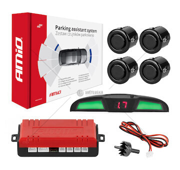 Parkovací asistent LED COB 4 senzory černé GOLD 18mm
