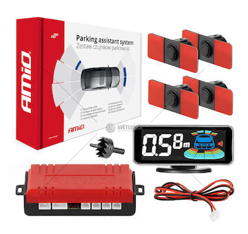 Parkovací asistent LED-GRAF 3D 4 senzorů černá vnitřní 16,5mm